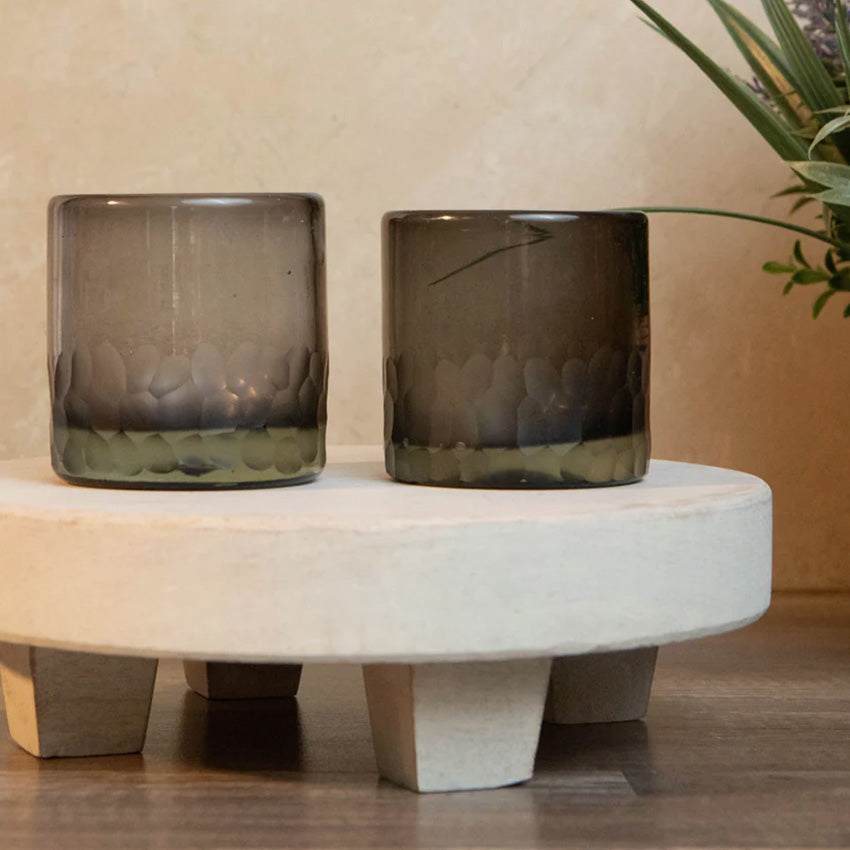 Verve Culture | Handblown Etched Rocks Glass - Set of 2