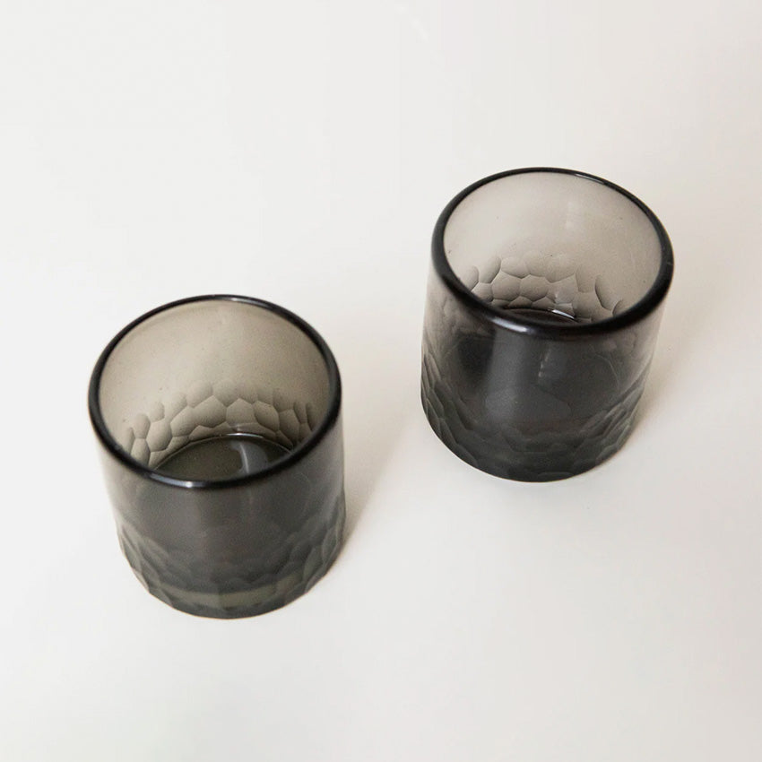 Verve Culture | Handblown Etched Rocks Glass - Set of 2