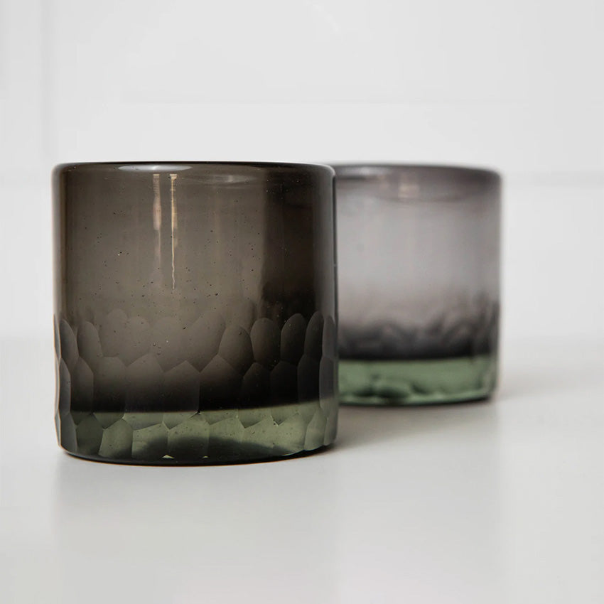 Verve Culture | Handblown Etched Rocks Glass - Set of 2