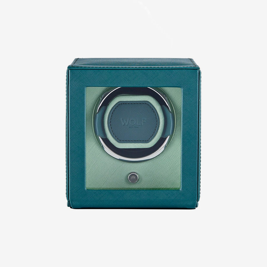 Wolf 1834 | Cub Single Watch Winder with Cover Selzter Mint/Teal