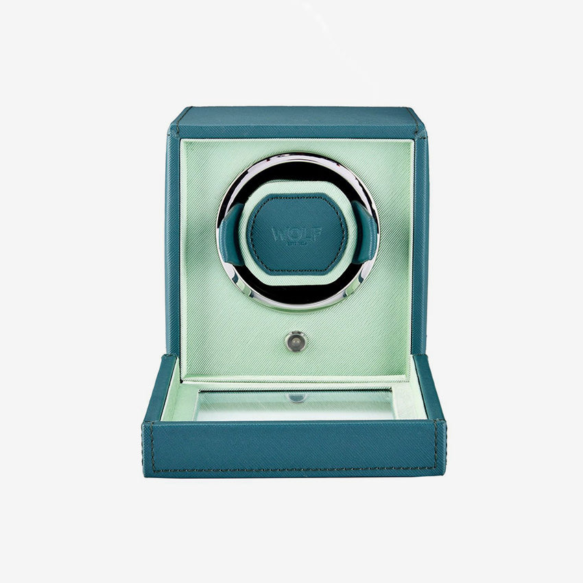 Wolf 1834 | Cub Single Watch Winder with Cover Selzter Mint/Teal