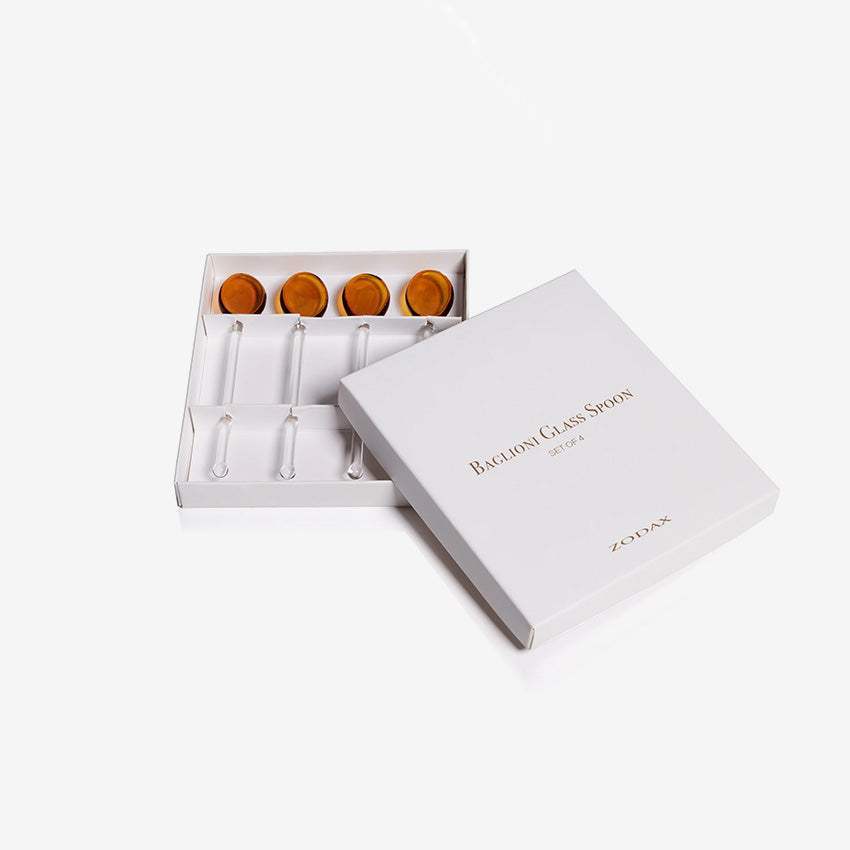 Zodax | Baglioni Glass Spoon - Set of 4