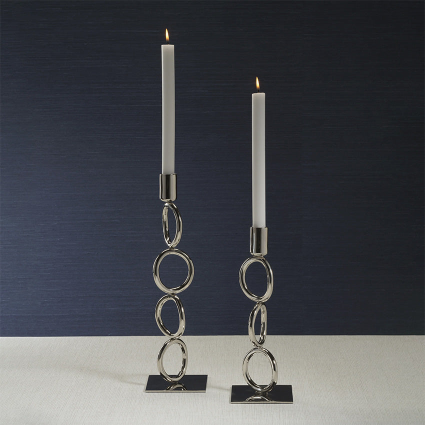 Zodax | Circa Candle Holder - Polished Nickel