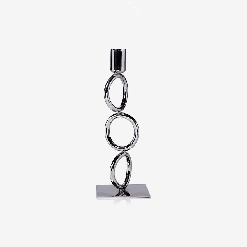 Zodax | Circa Candle Holder - Polished Nickel