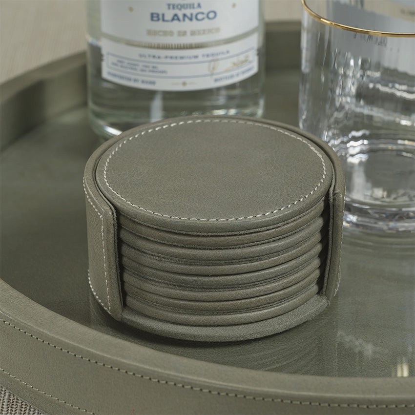 Zodax | Leather Coasters - Set of 8