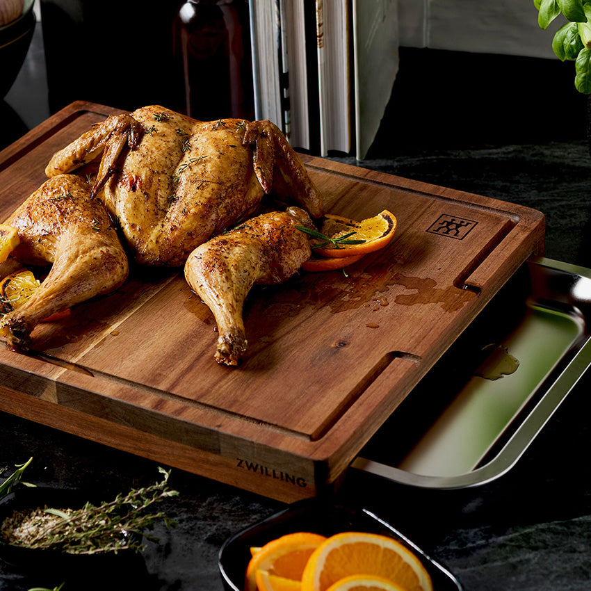 Zwilling | Planche à découper BBQ+ en acacia avec plateau