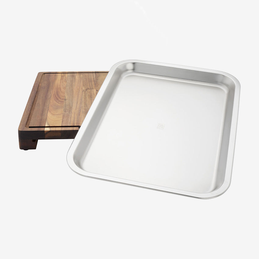 Zwilling | Planche à découper BBQ+ en acacia avec plateau