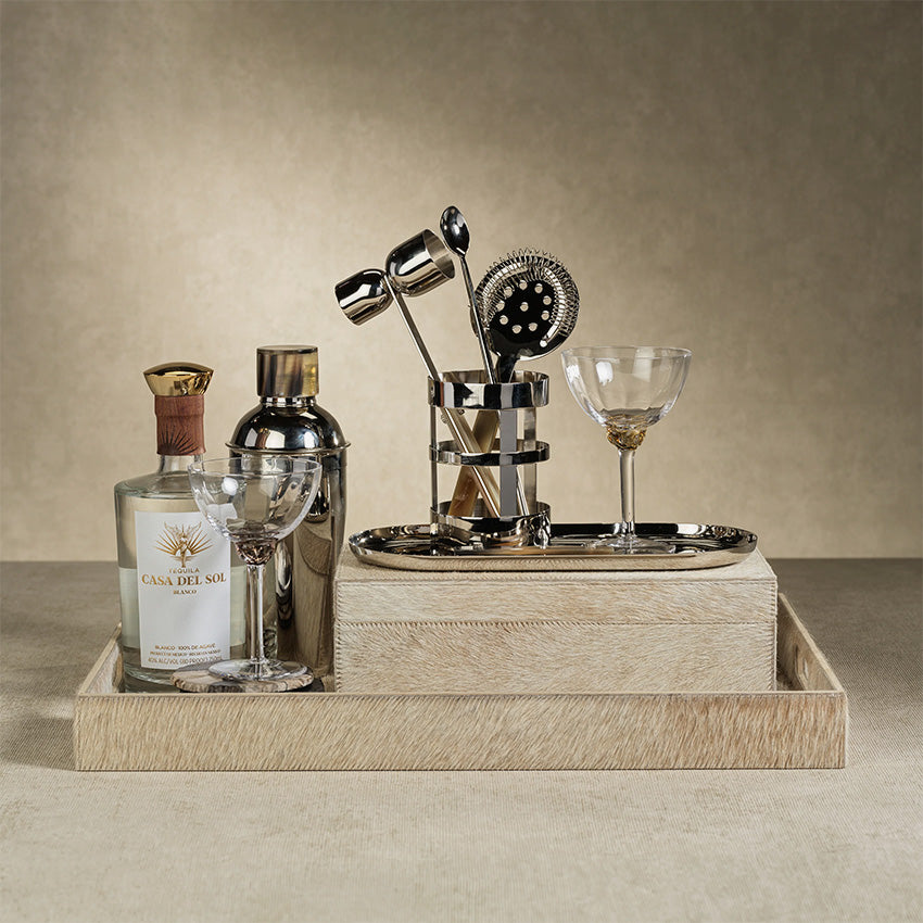 Zodax | Plateau de service en cuir Corviglia - Tan