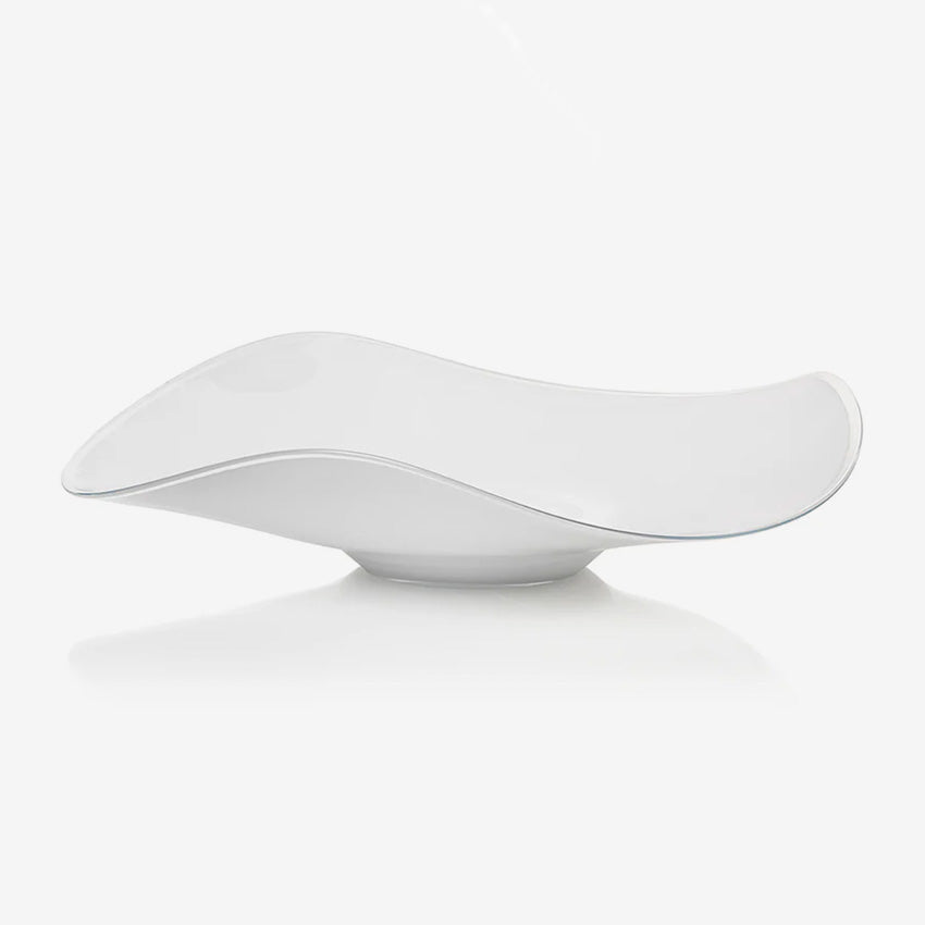Zodax | Lagoon Scissor Cut Wave Bowl - Opal White