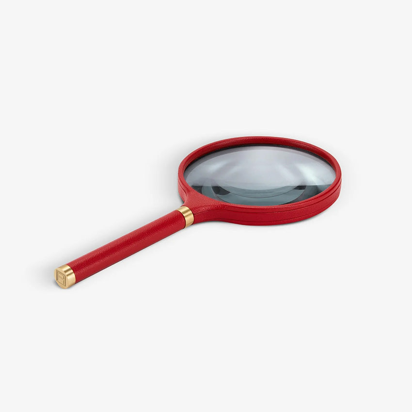 Assouline | Loupe d'archives - Cuir grainé rouge