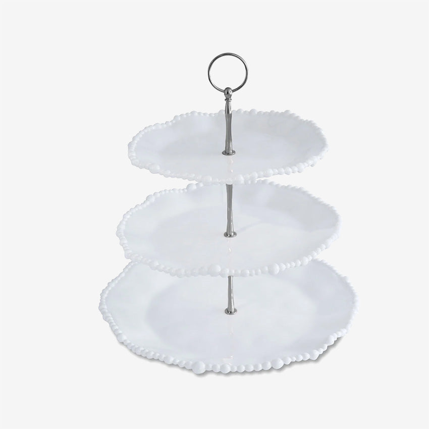 Beatriz Ball | Vida Alegria Triple Tiered Server - White