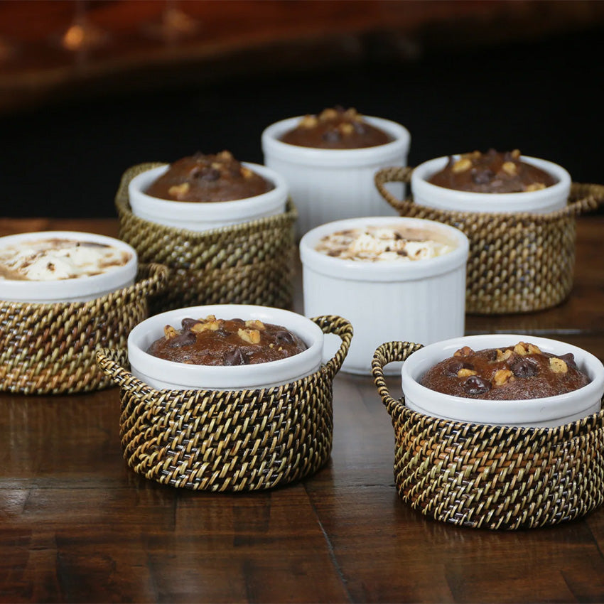 Calaisio | Round Soufflé Baskets with Stoneware Dish