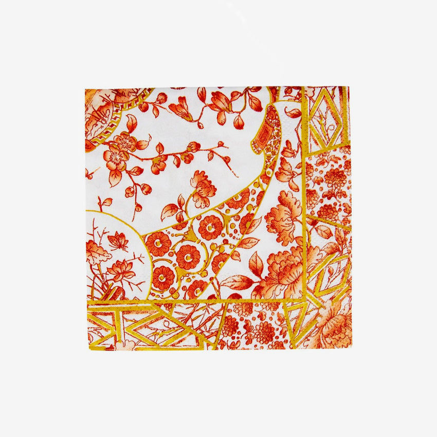 Caspari | Gilded Porcelain Napkin