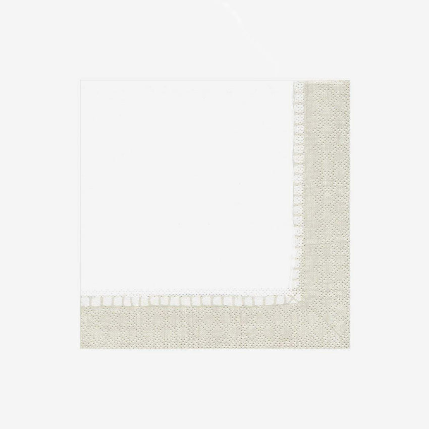 Caspari | Serviette en papier Linen Border