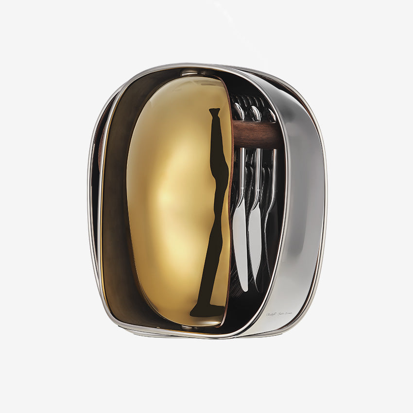 Christofle | Carrousel Two-Tone Shell Silver-Plated 24-Piece Flatware Set