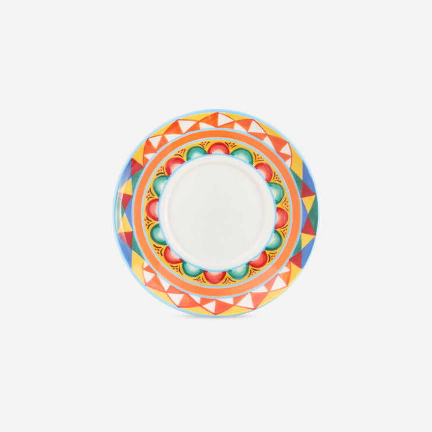 Dolce & Gabbana Casa | Carretto Orange Fine Porcelain Tea Cup and Saucer Set