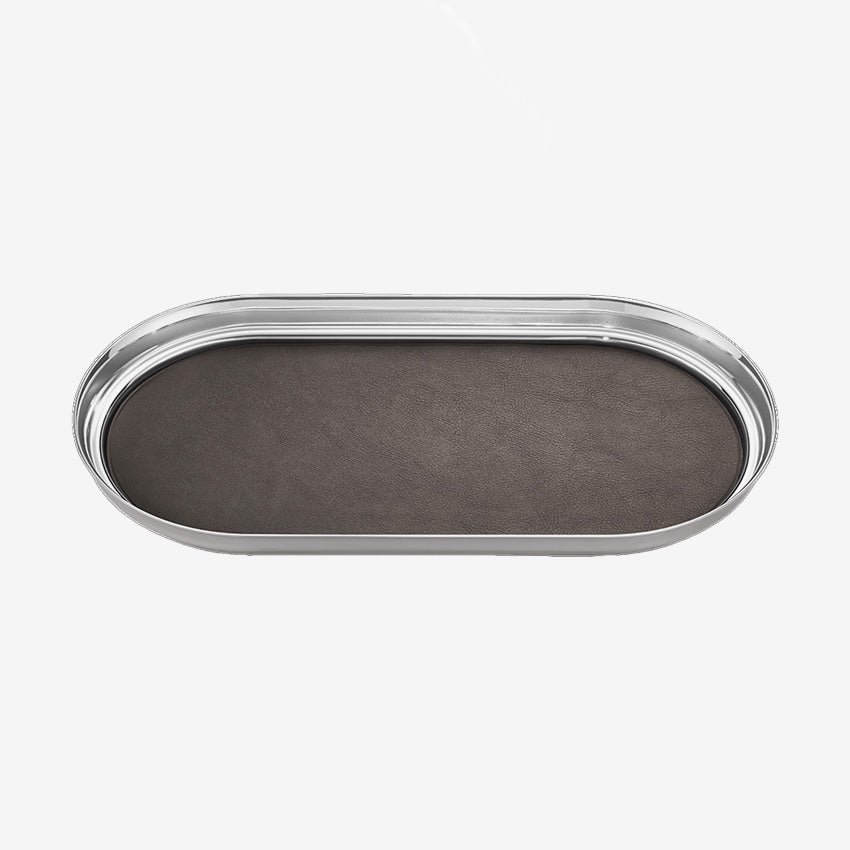 Georg Jensen | Manhattan Stainless Steel & Leather Tray