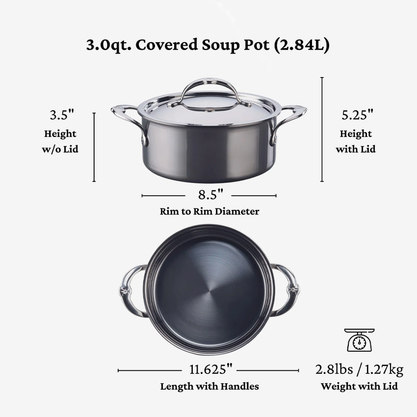 Hestan | NanoBond Covered Soup Pot - 3 Qt