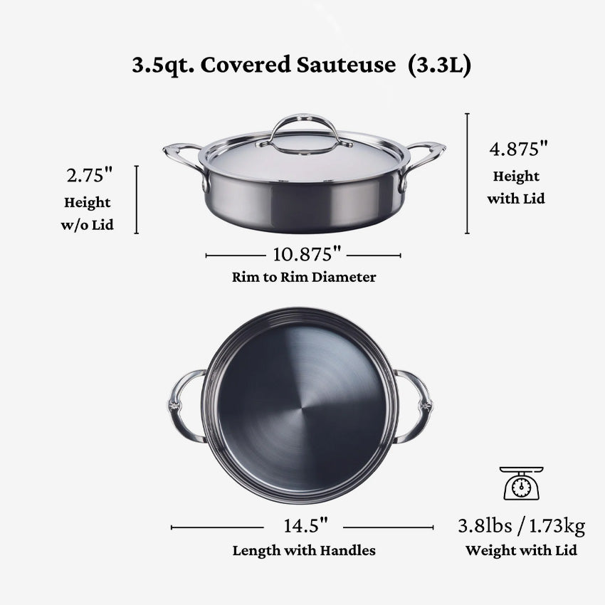 Hestan | NanoBond Covered Sauteuse - 3qt