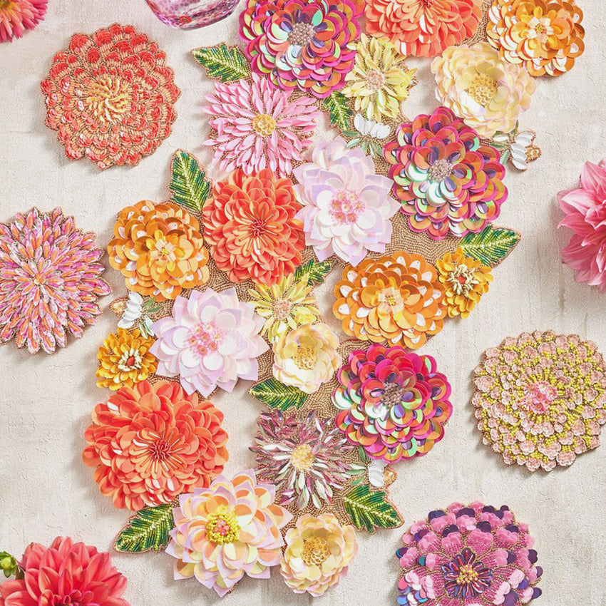 Kim Seybert | Dessous de verre Dahlia Multi - Lot de 4