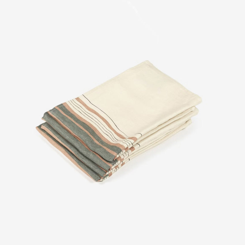 Libeco | Gypsum Stripe Guest Towel