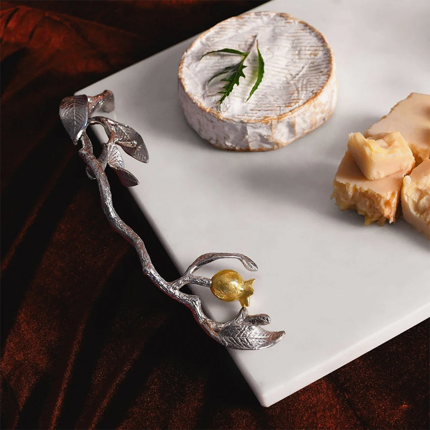 Michael Aram | Plateau à fromage et tartineur Pomegranate - Argent et or