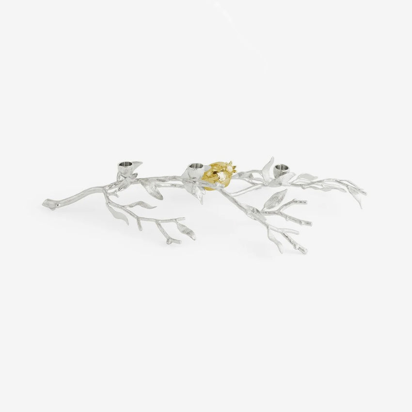 Michael Aram | Bougeoirs bas pomegranate – Argent et or
