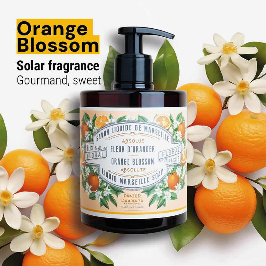 Panier des Sens | Savon Liquide de Marseille - Fleur d'Oranger - 500ml