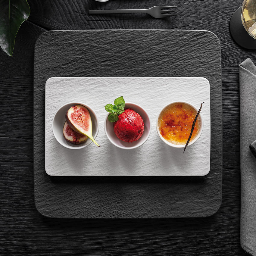 Villeroy & Boch | Manufacture Rock Blanc Dip Bowl & Tray Set