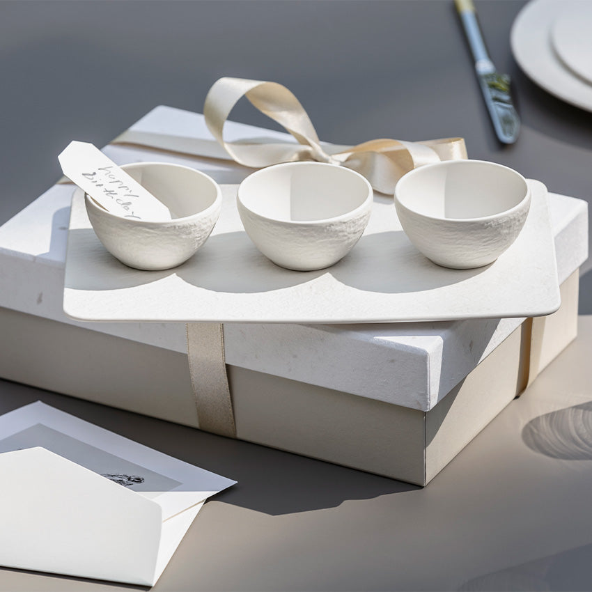 Villeroy & Boch | Manufacture Rock Blanc Dip Bowl & Tray Set
