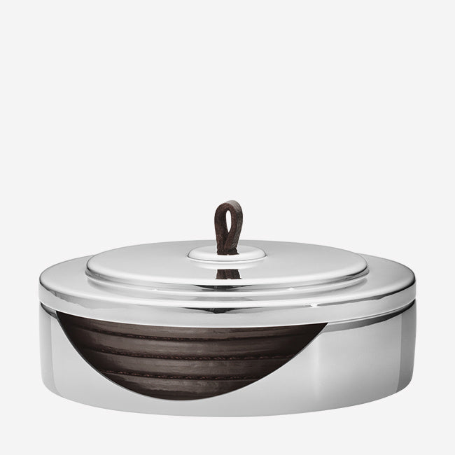 Maison Lipari Manhattan Coaster Set - Silver & Brown  GEORG JENSEN.
