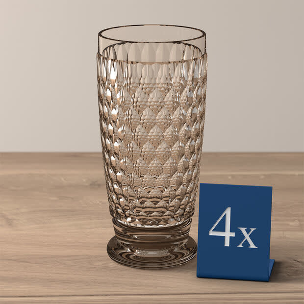 Maison Lipari Boston Highball Glasses Set Of 4 - Smoke  VILLEROY & BOCH.