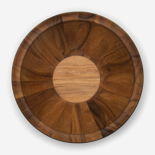 Maison Lipari Acacia XL Salad Bowl - Brown  IRONWOOD.