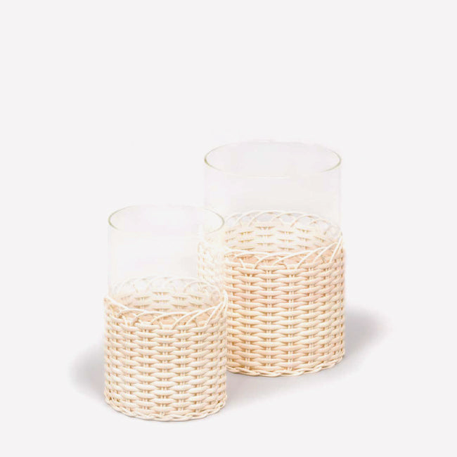 Maison Lipari GIOBAGNARA  Rattan Wideville Candle Holder ø cm 16 | h. cm 22  GIOBAGNARA.