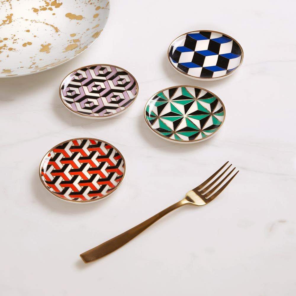 Maison Lipari Versaille Coasters Set of 4  JONATHAN ADLER.