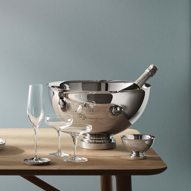 Maison Lipari Manhattan Champagne Bowl in Polished Stainless Steel  GEORG JENSEN.