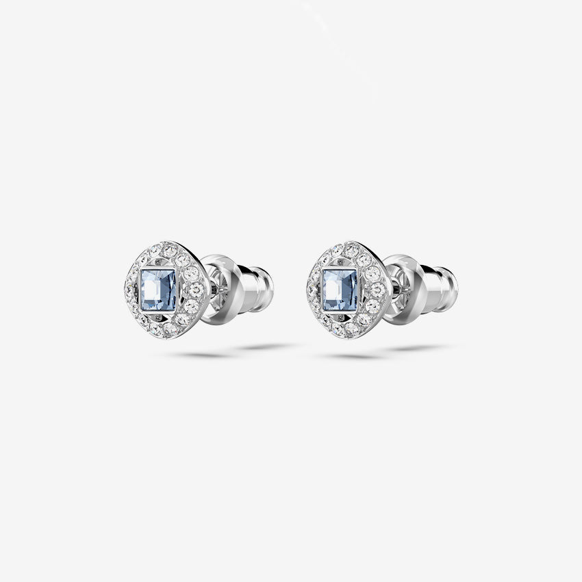 Swarovski | Angelic - Boucles d'oreilles Plaquées Rhodium, Taille Carrée