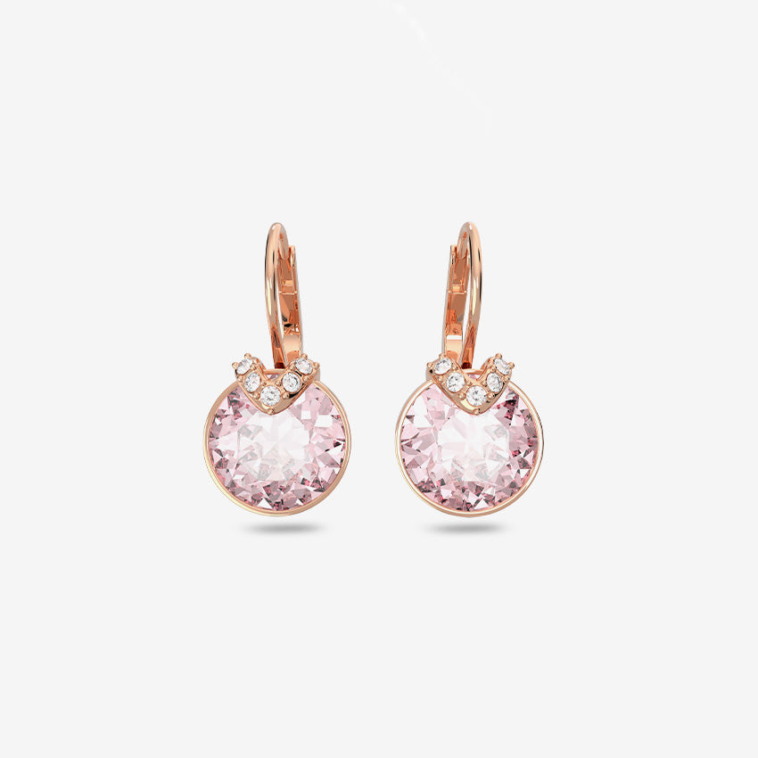Swarovski | Bella V - Pendants d'oreilles en Plaqué Or, Coupe Ronde
