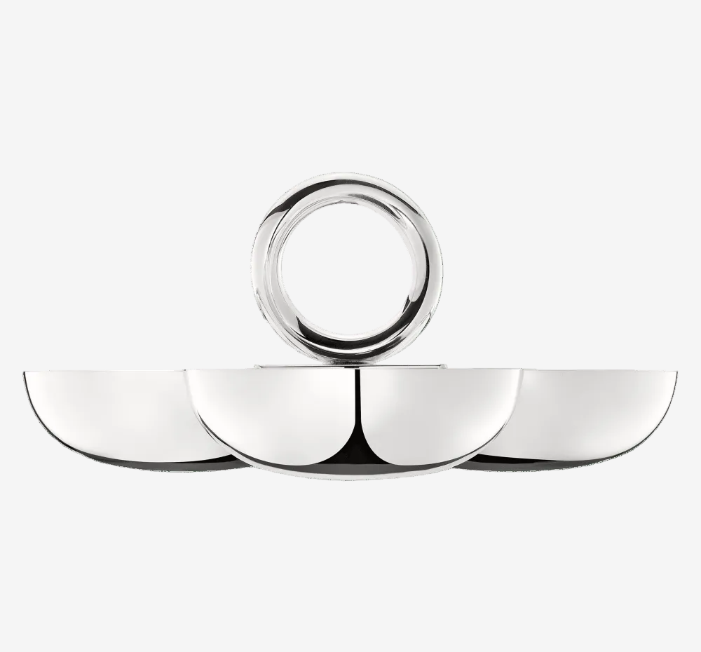 Maison Lipari CHRISTOFLE Vertigo 3-Parts Server Silver-Plated Small D: 8 cm  CHRISTOFLE.